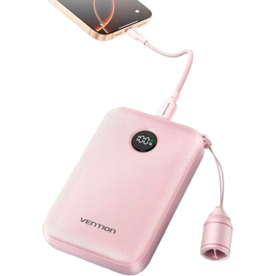 Портативна батарея Vention 10000mAh, 22.5W, PD, QC, Pink (FKAP0-C) [FKAP0-C-B] — фото 4