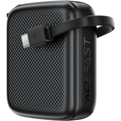 Портативна батарея Acefast 10000mAh, 20W, PD, QC/3.0, build Type-C cable, M15, Black