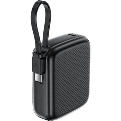 Портативна батарея Acefast 10000mAh, 20W, PD, QC/3.0, build Type-C cable, M15, Black (6974316283973) [6974316283973-B] — фото 4