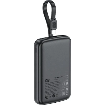 Портативна батарея Acefast 10000mAh, 22.5W, PD, QC/3.0, build Type-C cable, M13, Black (6974316283959) [6974316283959-B] — фото 3