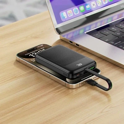 Портативна батарея Acefast 10000mAh, 22.5W, PD, QC/3.0, build Type-C cable, M13, Black (6974316283959) [6974316283959-B] — фото 6
