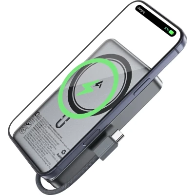 Портативна батарея Acefast Magnetic Wireless 10000mAh, 22.5W, PD, QC/3.0, QI 15W, M18, Black (6974316284017) [6974316284017-B] — фото 6