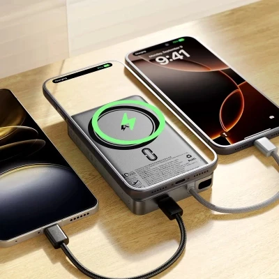 Портативна батарея Acefast Magnetic Wireless 10000mAh, 22.5W, PD, QC/3.0, QI 15W, M18, Black (6974316284017) [6974316284017-B] — фото 8