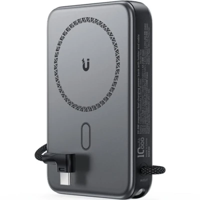 Портативна батарея Acefast Magnetic Wireless 10000mAh, 22.5W, PD, QC/3.0, QI 15W, M24, Metal Gray