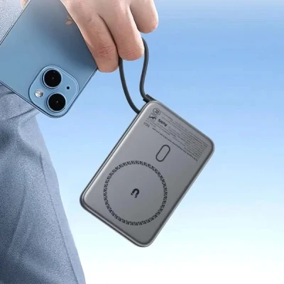 Портативна батарея Acefast Magnetic Wireless 10000mAh, 22.5W, PD, QC/3.0, QI 15W, M24, Metal Gray (6974316284871) [6974316284871-B] — фото 7