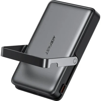 Портативна батарея Acefast Magnetic Wireless 10000mAh, 22.5W, PD, QC/3.0, QI 15W, with holder M17, Black — фото 2