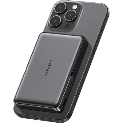 Портативная батарея Acefast Magnetic Wireless 10000mAh, 22.5W, PD, QC/3.0, QI 15W, with holder M17, Black (6974316284000) [6974316284000-B] — фото 7