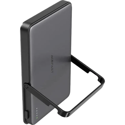 Портативна батарея Acefast Magnetic Wireless 5000mAh, 18W, PD, QC/3.0, with holder M16, Black (6974316283997) [6974316283997-B] — фото 3