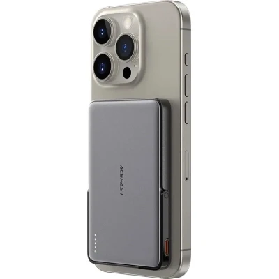 Портативна батарея Acefast Magnetic Wireless 5000mAh, 18W, PD, QC/3.0, with holder M16, Black (6974316283997) [6974316283997-B] — фото 8