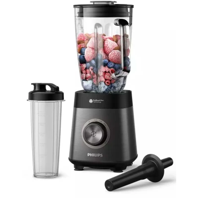Блендер Philips стаціонарний Series 5000, 1200Вт, чаша-2000мл, скло, склянка в ко