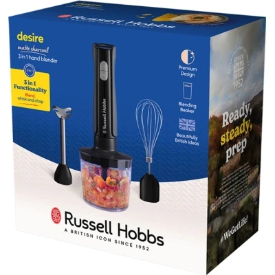 Блендер Russell Hobbs заглибний Desire Matte Charcoal, 500Вт, чаша-500мл, вінчик, міні-п (27141-56) [27141-56-B] — фото 8