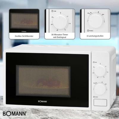 Мікрохвильова піч Bomann MW 6014 CB white (MW6014CB white) [MW6014CBwhite-B] — фото 4