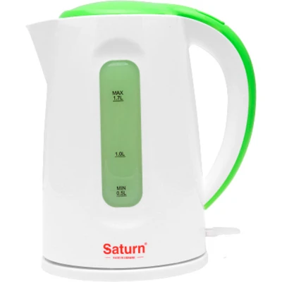 Електрочайник Saturn ST-EK8439U White/Green [ST-EK8439UWhiteGreen-B]