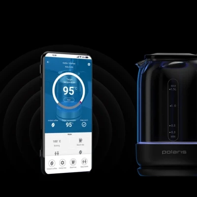 Електрочайник Polaris PWK 17107CGLD WIFI IQ Home Чорний [PWK17107CGLDWIFIIQHomeЧорний-B] — фото 11