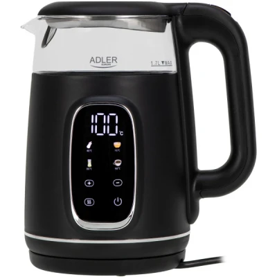 Електрочайник Adler AD 1305 black silver [AD1305blacksilver-B]