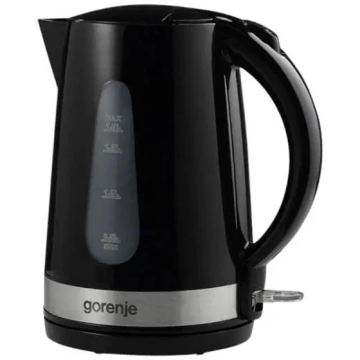 Електрочайник Gorenje 1.7л, 2,200 Вт, strix контроль, скло, чорний (K17OGP) [K17OGP-B]