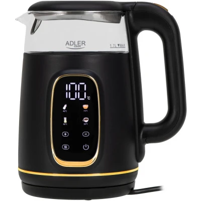 Электрочайник Adler AD 1305 black gold [AD1305blackgold-B]