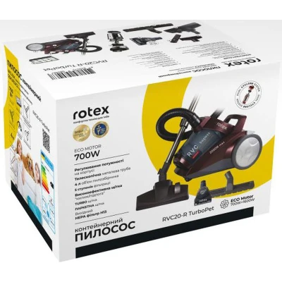 Пилосос Rotex RVC20-R TurboPet [RVC20-RTurboPet-B] — фото 7