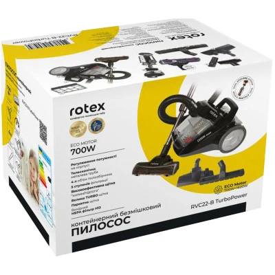 Пилосос Rotex RVC22-B TurboPower [RVC22-BTurboPower-B] — фото 6