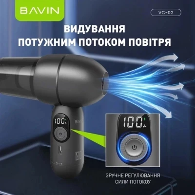 Пылесос BAVIN VC-02 15000Pa 2000 mAh Wh (Z-VC02 WH) [Z-VC02WH-B] — фото 5