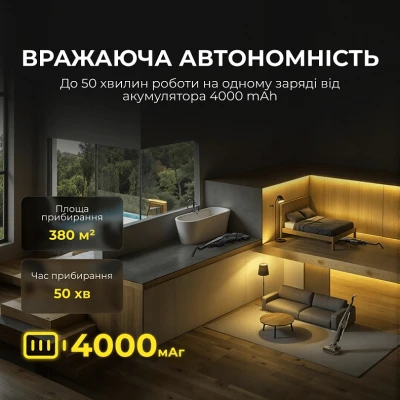 Пылесос Deerma VX100 Ultra S (DEM-VX100ULTRAS) [DEM-VX100ULTRAS-B] — фото 7