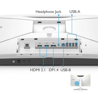 Монітор BenQ EX2710U WHITE 3840 x 2160 IPS білий (9H.LKTLA.TBE-B) — фото 7