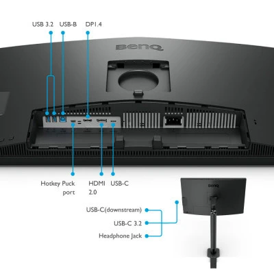 Монитор BenQ PD2706UA 3840 x 2160 IPS чорний (PD2706UA-B) — фото 11