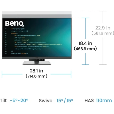 Монитор BenQ RD320U Metallic Grey 3840 x 2160 IPS сірий (RD320UMetallicGrey-B) — фото 11