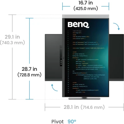 Монітор BenQ RD320U Metallic Grey 3840 x 2160 IPS сірий (RD320UMetallicGrey-B) — фото 12