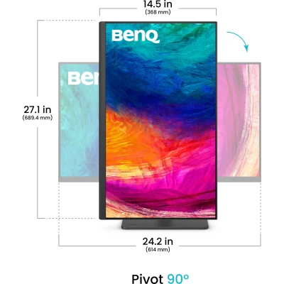Монитор BenQ PD2706QN Grey 2560 x 1440 IPS темно-сірий (PD2706QNGrey-B) — фото 4