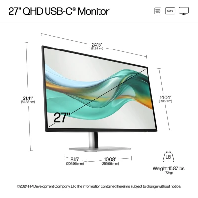 Монітор HP S5 Pro 527pu 2560 x 1440 IPS сріблястий (9E0G5AA-B) — фото 11