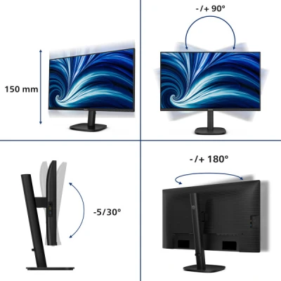 Монітор Philips 27B2U3601/00 2560 x 1440 IPS чорний (27B2U360100-B) — фото 8