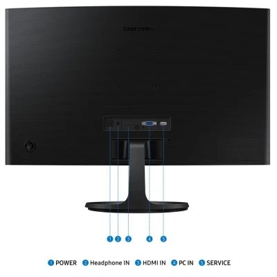 Монітор Samsung LS24D360GAIXUA 1920 x 1080 VA чорний (LS24D360GAIXUA-B) — фото 6