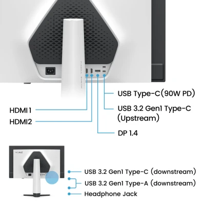 Монитор BenQ EX271UZ White 3840 x 2160 QD-OLED білий (EX271UZWhite-B) — фото 10