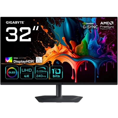 Монитор GIGABYTE MO32U2 EK 3840 x 2160 QD-OLED чорний (MO32U2EK-B)
