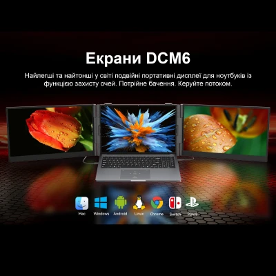 Монитор Blackview Dual Screen 14inch 1920 x 1080 IPS сірий (BVDCM6-B) — фото 4