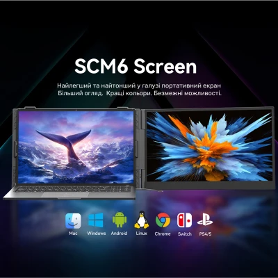 Монитор Blackview Single Screen 14inch 1920 x 1080 IPS сірий (BVSCM6-B) — фото 4