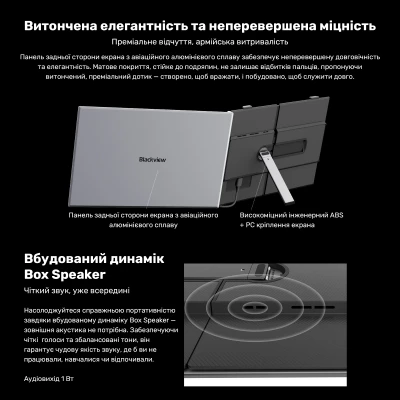 Монітор Blackview Single Screen 15.3inch 1920 x 1200 IPS сірий (BVSCM8-B) — фото 12