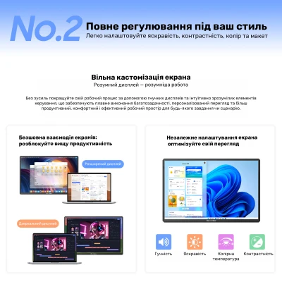Монітор Blackview Table 9 LCD Monitor 16inch 1920 x 1200 IPS сірий (BVTABLE9-B) — фото 7