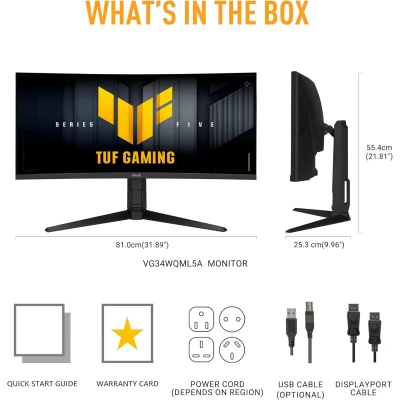 ASUS TUF Gaming VG34WQL5A 3440 x 1440 VA чорний — фото 2