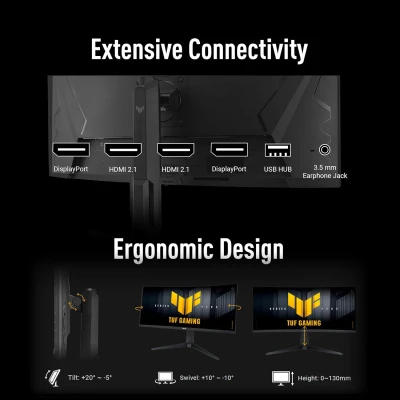 Монітор ASUS TUF Gaming VG34WQL5A 3440 x 1440 VA чорний (90LM0CI1-B01171-B) — фото 8