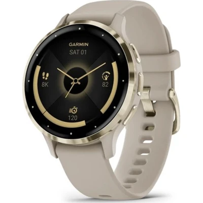 Смарт-годинник Garmin Venu 3S, French Gray + Soft Gold, GPS