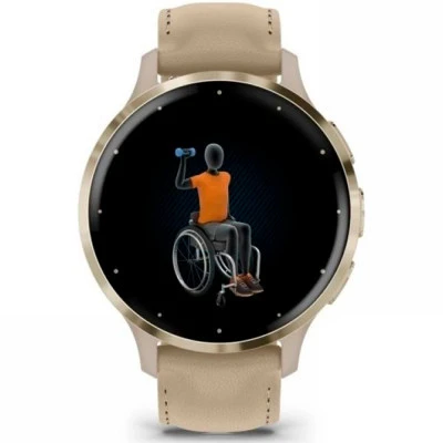 Смарт-годинник Garmin Venu 3S, Fr. Gray + Soft Gold, Leather, GPS (010-02785-55) [010-02785-55-B] — фото 8