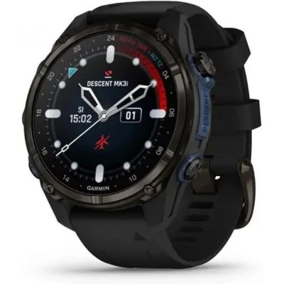 Смарт-часы Garmin Descent Mk3i, 43mm, Crbn Gry DLC Ti/Blk, Dive Computer, GPS дайвінг комп'ютер (010-02753-11) [010-02753-11-B]