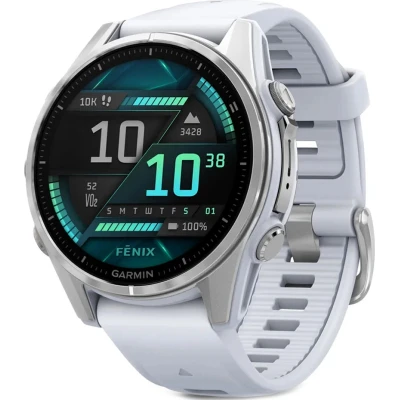 Смарт-годинник Garmin fenix 8 43mm, AMOLED, Glass, BareSS/Whitestone, WhitestoneBn
