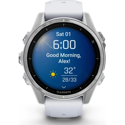 Смарт-годинник Garmin fenix 8 43mm, AMOLED, Glass, BareSS/Whitestone, WhitestoneBn (010-02903-00) [010-02903-00-B] — фото 8