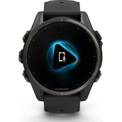 Смарт-часы Garmin fenix 8 43mm, AMOLED, Saph, CrbnGry Ti/Blk, Blk/PebblGryBnd, — фото 2