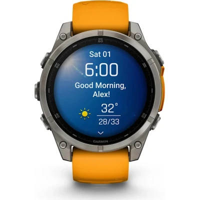 Смарт-часы Garmin fenix 8 47mm, AMOLED, Saph, Ti/Bare/Grpht, SparkOrg/GrphtBd, (010-02904-11) [010-02904-11-B] — фото 12