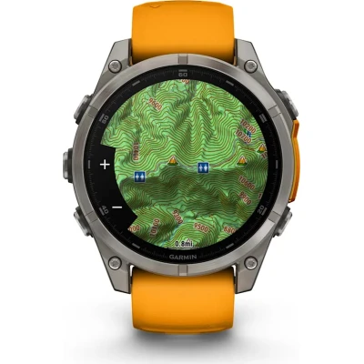 Смарт-часы Garmin fenix 8 47mm, AMOLED, Saph, Ti/Bare/Grpht, SparkOrg/GrphtBd, (010-02904-11) [010-02904-11-B] — фото 7