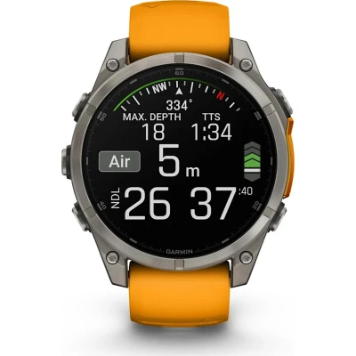 Смарт-часы Garmin fenix 8 47mm, AMOLED, Saph, Ti/Bare/Grpht, SparkOrg/GrphtBd, (010-02904-11) [010-02904-11-B] — фото 9